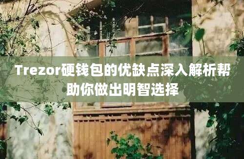 Trezor硬钱包的优缺点深入解析帮助你做出明智选择