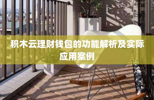 积木云理财钱包的功能解析及实际应用案例