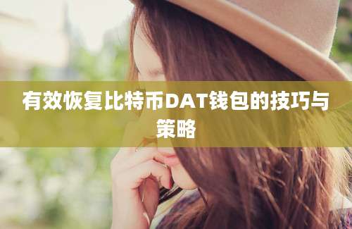 有效恢复比特币DAT钱包的技巧与策略