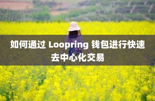 如何通过 Loopring 钱包进行快速去中心化交易