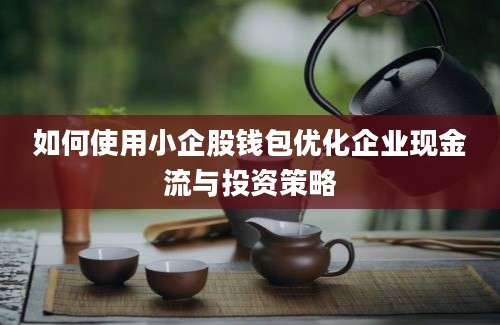 如何使用小企股钱包优化企业现金流与投资策略