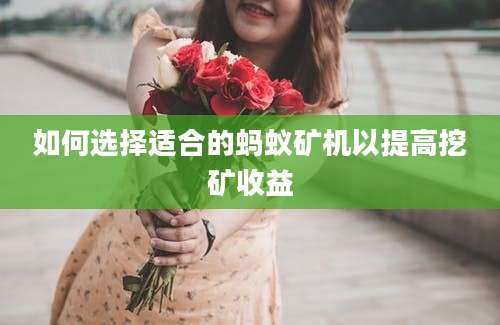 如何选择适合的蚂蚁矿机以提高挖矿收益