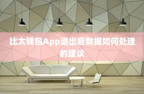 比太钱包App退出后数据如何处理的建议