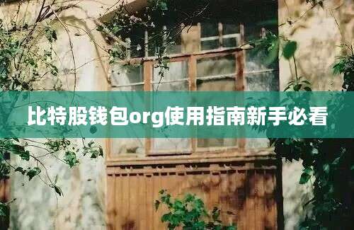 比特股钱包org使用指南新手必看